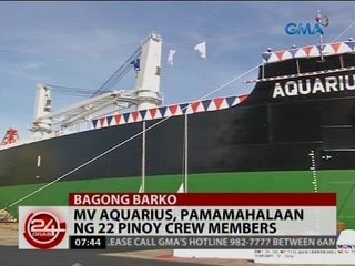 24 Oras: MV Aquarius, pamamahalaan ng 22 Pinoy crew members