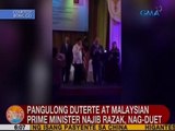 UB: Pangulong Duterte at Malaysian PM Najib Razak, nag-duet