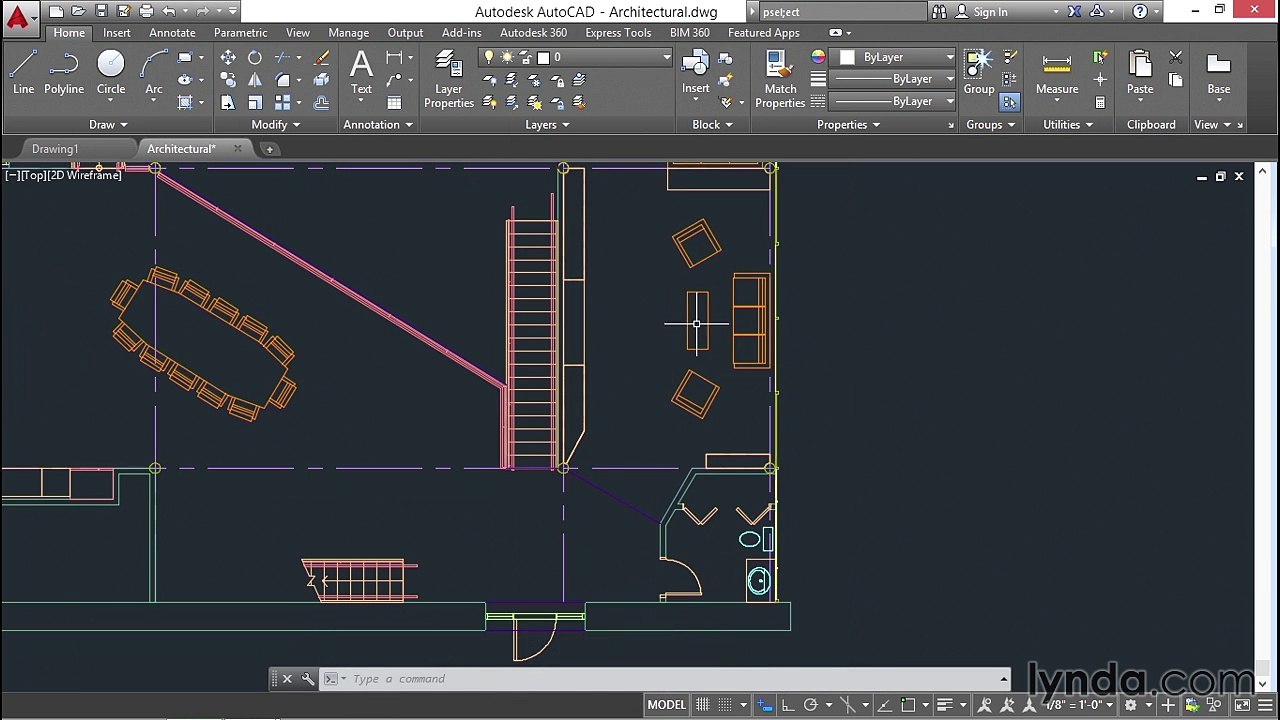 28 Rotating and scaling (AutoCAD 2016 Essential Training)