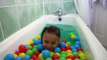 Learn Numbers 1-10  for toddlers in the Slime Baff ! Numbers Counting to 10 with Ball Pit Balls