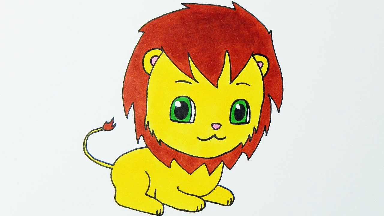 How to Draw a Cute Lion Step By Step For Kids