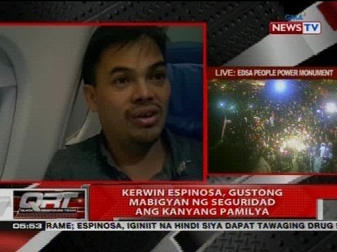 QRT: Kerwin Espinosa, gustong mabigyan ng seguridad ang kanyang pamilya