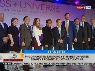 Pagdaraos sa bansa ng 65th Miss Universe beauty pageant, muntik ma-kansela