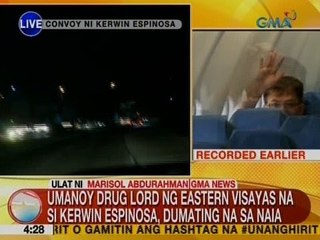 UB: Convoy ni Kerwin Espinosa mula NAIA, papunta na sa Camp Crame