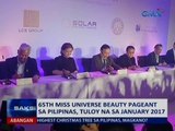SAKSI: 65th Miss U beauty pageant sa Pilipinas, tuloy na sa January 2017