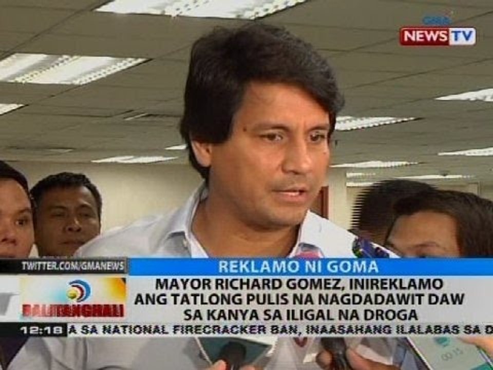 BT: Mayor Richard Gomez, inireklamo ang 3 pulis na nagdadawit daw sa kanya sa iligal na droga