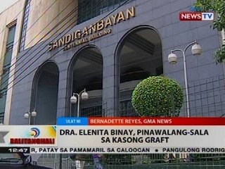 BT: Dra. Elenita Binay, pinawalang-sala sa kasong graft