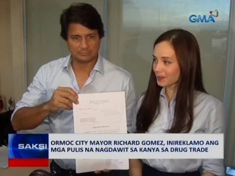 Ormoc City Mayor Richard Gomez, inireklamo ang mga pulis na nagdawit sa kanya sa drug trade