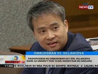 BT: Pagpapasibak ng Ombudsman kay Sen. Villanueva dahil umano'y PDAF scam, nakikitaan ng hadlang