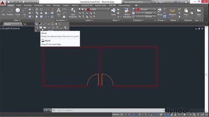 33 Breaking and joining (AutoCAD 2016 Essential Training)