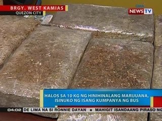 BP: Halos sa 10 kg ng hinihinalang marijuana, isinuko ng isang kumpanya ng bus