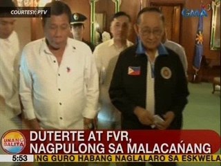 UB: Duterte at FVR, nagpulong sa Malacañang