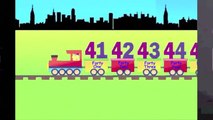 Learning Numbers, Learn Counting with number train, 41 to 50, for kids