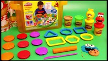 Play Doh Sesame Street Fun Shapes Bucket Toys Review Playdough Cookie Monster Toys