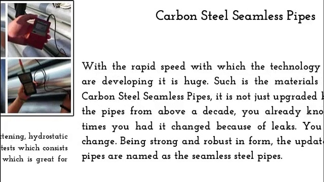 Specifications of Carbon Steel Seamless Pipes