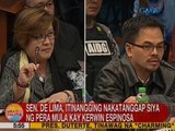 UB: Sen. De Lima, itinangging nakatanggap siya ng pera mula kay Kerwin Espinosa