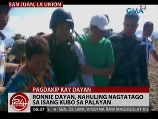 24 Oras: Ronnie Dayan, nahuling nagtatago sa isang kubo sa palayan