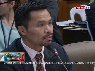 BP: Sen. Pacquiao: Aabot sa P8-M, natanggap daw ni de Lima sa drug trade ayon kay Espinosa