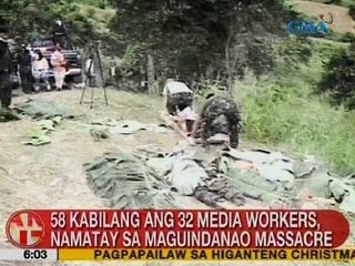 UB: 58 kabilang ang 32 media workers, namatay sa Maguindanao Massacre
