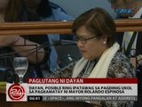 24 Oras: Sen. De Lima, 'di na raw magugulat kung ihaharap si Ronnie Dayan laban sa kanya