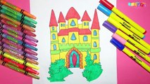 Castles coloring pages fun art learning activities kids    Learn colors with beautiful castles