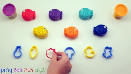 Creative Modelling for Kids Art and Craft Play Doh Funy Fish Learning Shapes with Color Molds