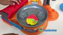 Play Doh Breakfast Cafe toys for Kids Waffle Maker Play Dough Food Playset Ryan ToysReview-04
