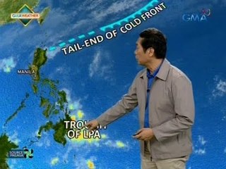 24 Oras: PAGASA: Tail-end ng cold front at trough ng LPA ang magpapaulan sa bansa bukas