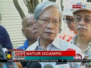 Satur Ocampo, nagbabalang maka-apekto sa peace talks ang pagpabor ng Presidente  sa burial ni Marcos