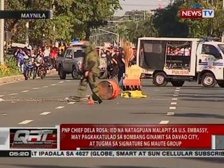 Dela Rosa: IED na natagpuan malapit sa US Embassy, may pagkakatulad sa bombang ginamit sa Davao city