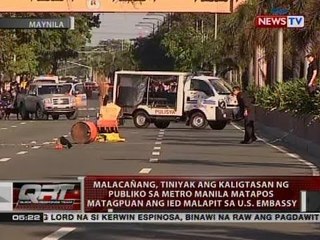 QRT: Malacañang, tiniyak ang kaligtasan ng publiko sa Metro Manila matapos matagpuan ang IED