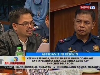 Kerwin Espinosa, binawi na raw ang pagdadait kay Espedino sa iligal na droga ayon kay Dela Rosa