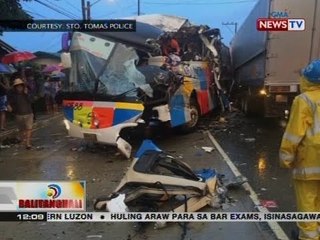 BT: Bus at truck, nagsalpukan; 2 patay, 28 sugatan