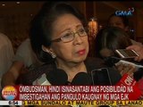 Ombudsman, hindi isinasantabi ang posibilidad na imbestigahan ang pangulo kaugnay ng mga EJK