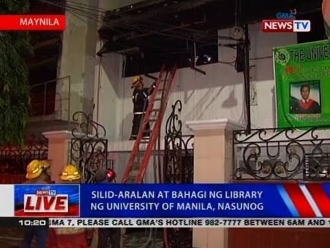 NewsTVLive: Silid-aralan at bahagi ng library ng University of Manila, nasunog