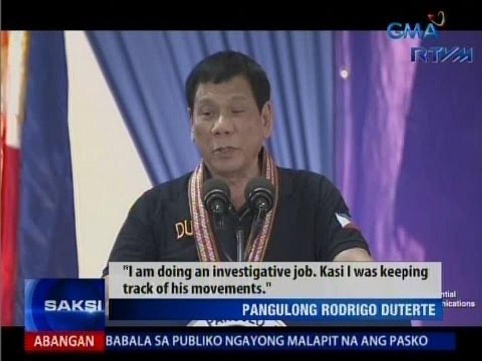 Pang. Duterte, inaming siya ang nagsabi kay PNP Chief dela Rosa na ibalik sa puwesto si Supt. Marcos