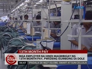DOLE: Karapatan ng bawat empleyado na makatanggap ng 13th month pay bago mag-Dec. 24