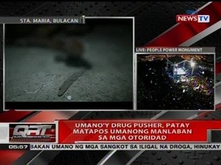 Umano'y drug pusher, patay matapos umanong manlaban sa mga otoridad