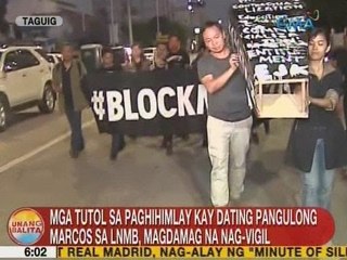 Video herunterladen: UB: Mga tutol sa paghihimlay kay ex-Pres. Marcos sa LNMB, magdamag nag-vigil