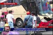 Clausuran terminal terrestre en el Centro de Lima