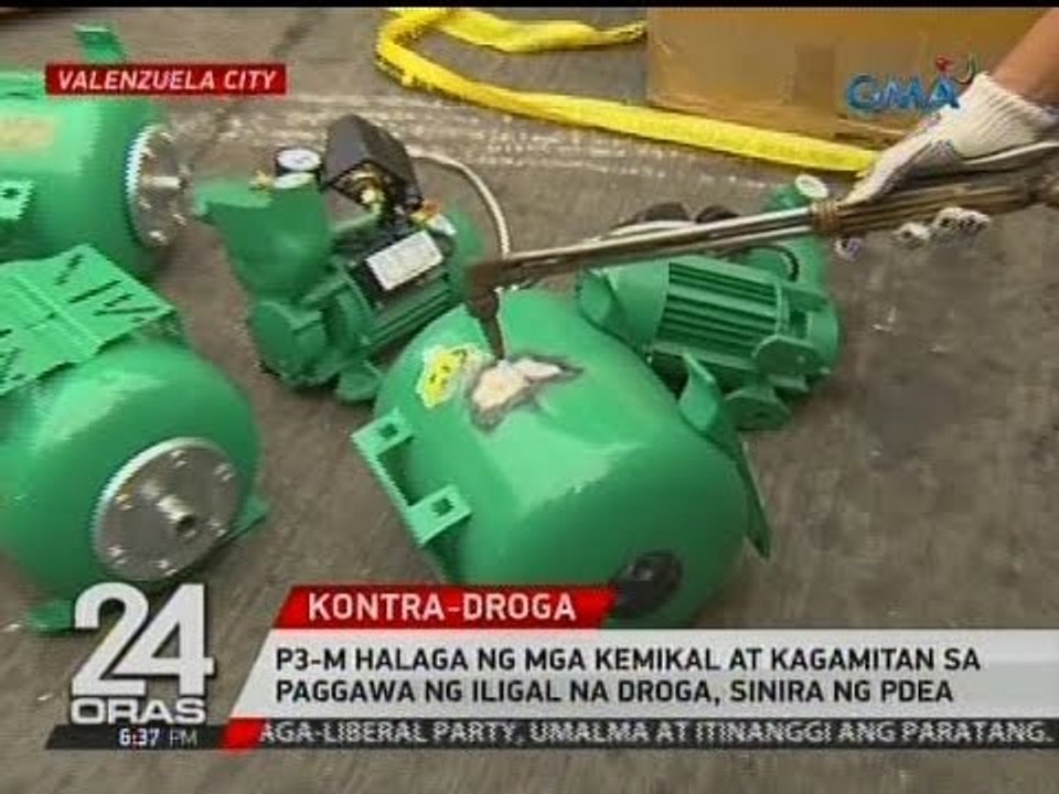 24 Oras: P3-M halaga ng mga kemikal at kagamitan sa   paggawa ng iligal na droga, sinira ng PDEA