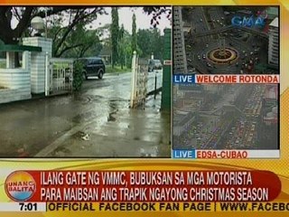 UB: Ilang gate ng VMMC, bubuksan sa mga motorista para maibsan ang trapik ngayong Christmas season