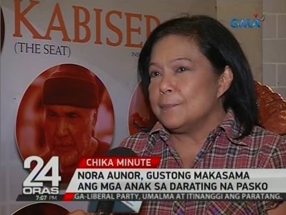 24 Oras: Nora Aunor, gustong makasama ang mga anak sa   darating na pasko