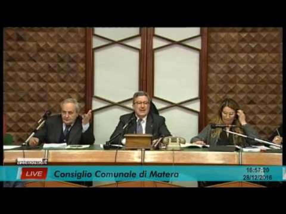 Consiglio comunale di Matera 28/12/2016