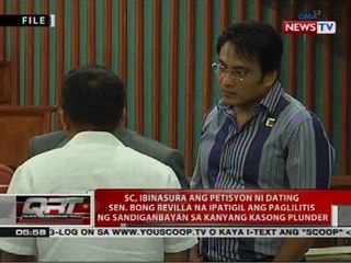 QRT: SC, ibinasura ang petisyon ni dating Sen. Bong Revilla