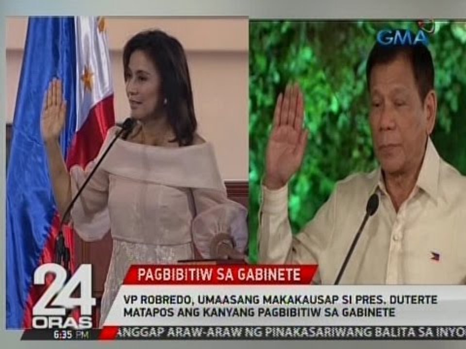 24 Oras: VP Robredo, umaasang makakausap si Pres. Duterte matapos ang kanyang pagbibitiw sa gabinete