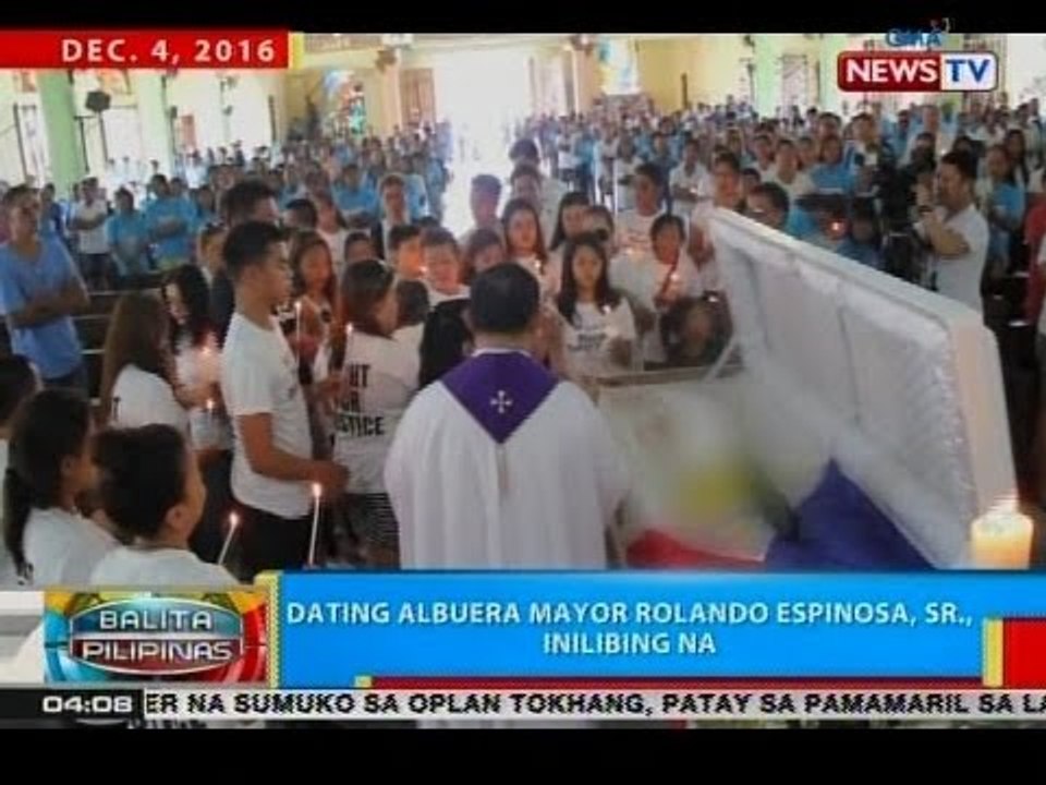 BP: Dating Albuera Mayor Rolando Espinosa, Sr., inilibing na