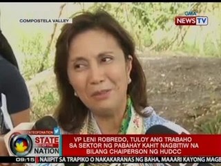 VP Leni Robredo, tuloy ang trabaho sa sektor ng pabahay kahit nagbitiw na bilang chaiperson ng HUDCC