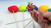 Lollipop Play-Doh Surprise Eggs Spongebob Dora Hello Kitty Minnie Mouse Toys