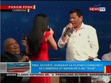 BP: Pres. Duterte, humarap sa Filipino community sa Cambodia at napakanta ng 